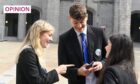 Pupils from Marischal College in Aberdeen receive their exam results. Image: Paul Glendell/DC Thomson