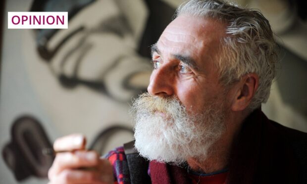 John Byrne, photographed at home in Nairn in February 2008. Image: Sandy McCook/DC Thomson