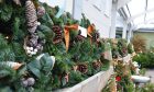 Christmas wreaths display