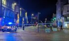 Police cordoned off an area of the city centre. Image: DC Thomson