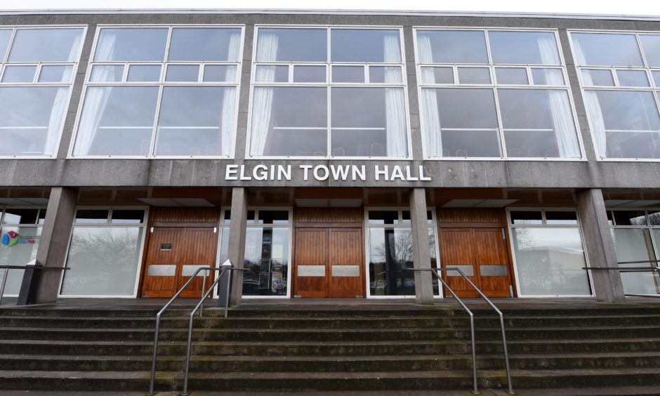 Outside current Elgin Town Hall. 