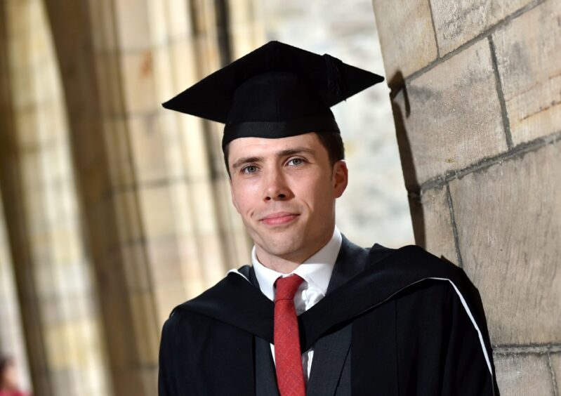 Conservative Ryan Houghton at his Aberdeen University graduation in 2019. Image: Scott Baxter/DC Thomson