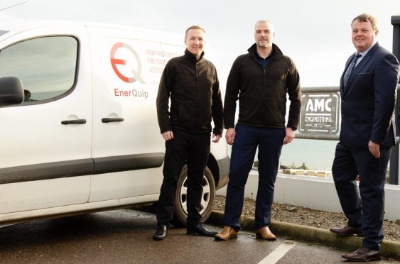 EnerQuip's top team of managing director Andrew Robins, technical director John Duncan and chairman Andrew Polson.