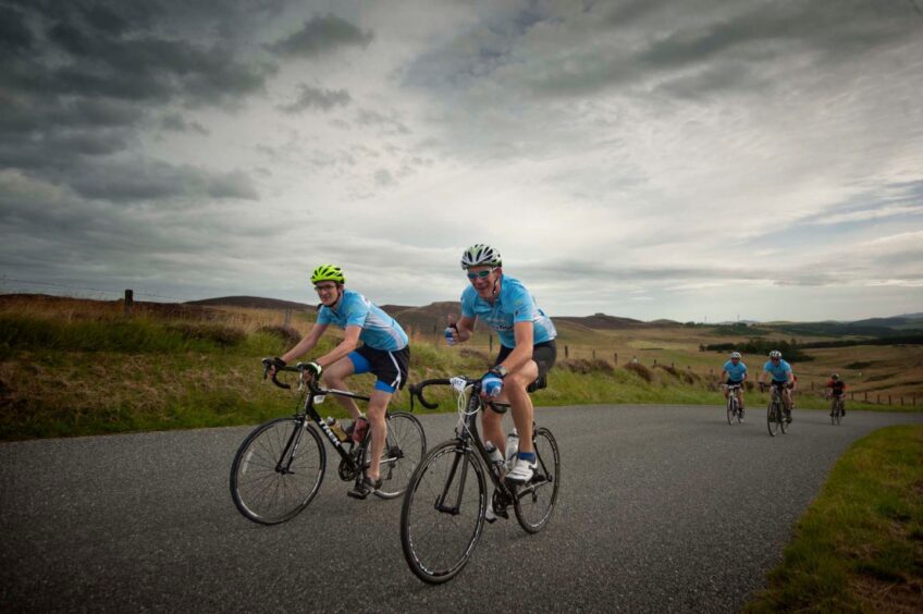 Cyclists taking part in the Ride the North challenge in 2016