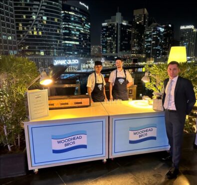 Woodhead Brothers’ trading manager Scott Bradley at the COP28 dinner in Dubai.