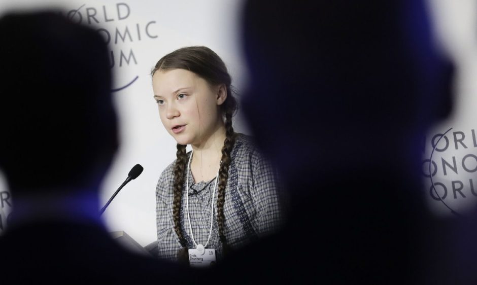 Climate activist Greta Thunberg at the World Economic Forum in Davos, Switzerland, in 2019.