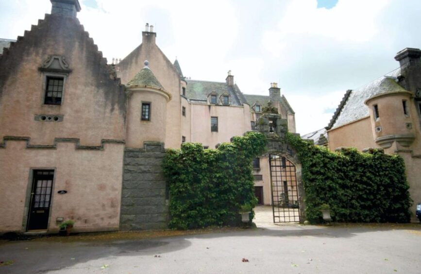 Tower House entrance at Keith Hall in Inverurie.