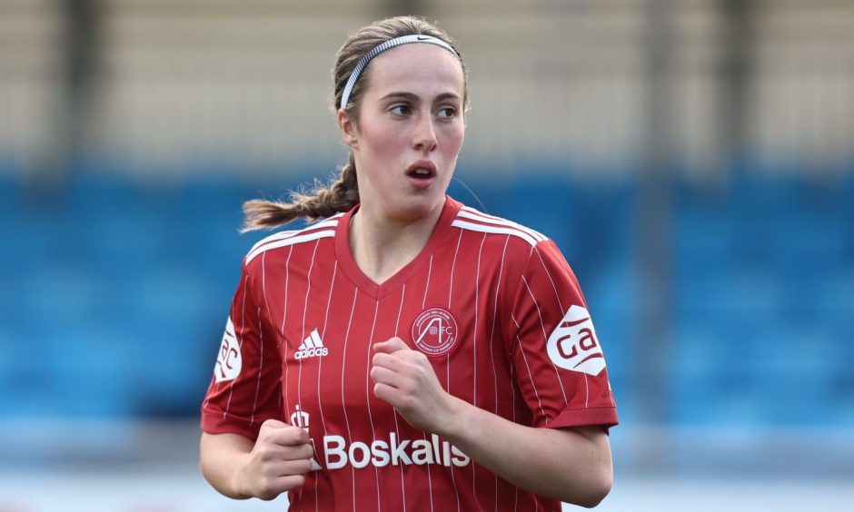 Former Aberdeen FC Women defender Millie Urquhart in action in a SWPL match last season.