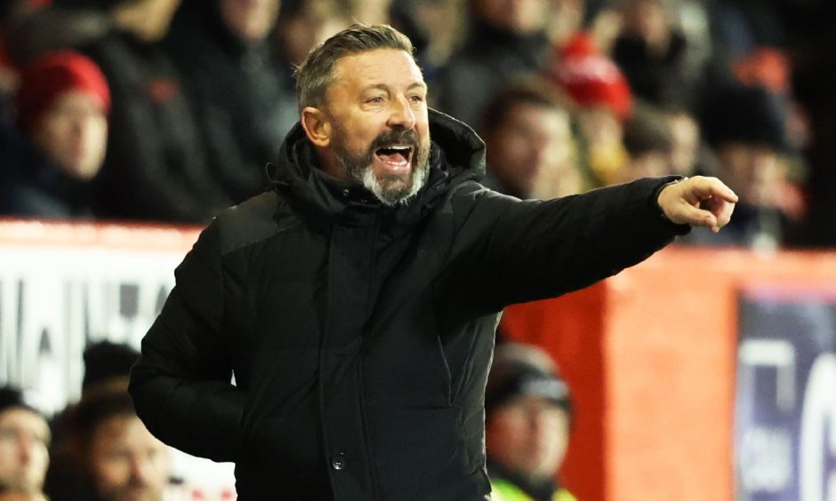 Derek McInnes, who now manages Kilmarnock, during a cinch Premiership match against Aberdeen at Pittodrie late last year.
