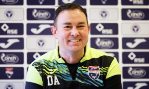 Derek Adams during his time in charge of Ross County. Image: SNS