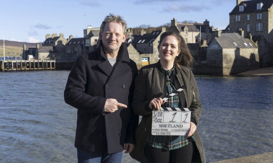 Shetland actors Douglas Henshall and Alison O'Donnell.