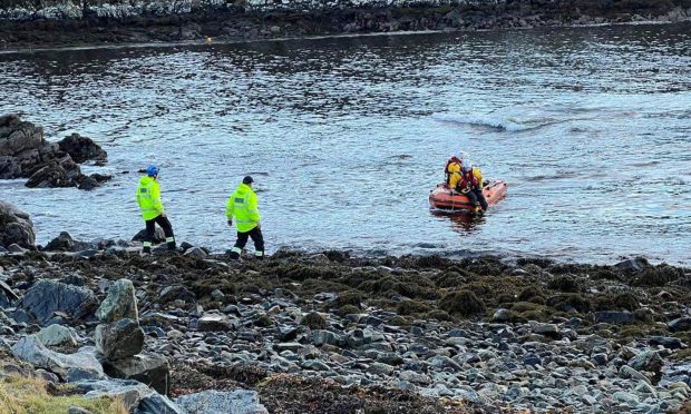 Lochinver RNLI posted an image of their search operation on social media. Image: Facebook/ RNLI