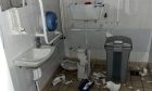 Castle Street public toilets damaged by vandals.