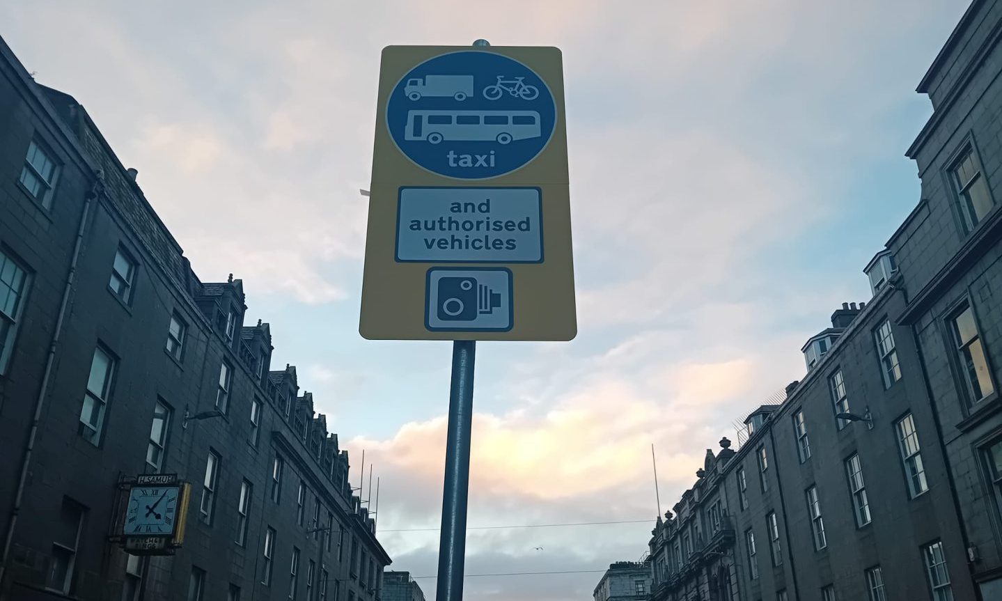A sign on union street in aberdeen 