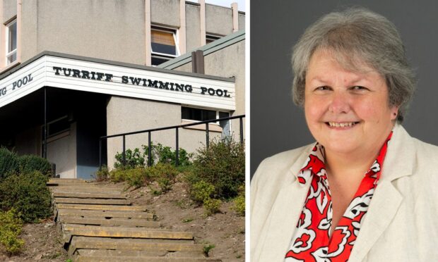 Councillor Anne Stirling says Aberdeenshire Council has "no agenda" to close leisure facilities including Turriff Swimming Pool. Image: Clarke Cooper/DC Thomson