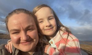 Aoife Gould and her daughter, who despite only being in P2, has already had more than two dozen different teachers. Image: Aoife Gould