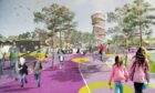 Colourful proposals for the playpark included in the Aberdeen beach urban park. Image: Aberdeen City Council