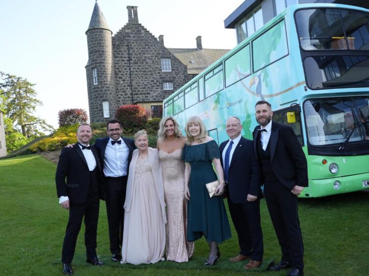 Billy Alexander and the board at Meldrum House in Aberdeenshire. 