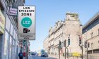 Artist's impression of LEZ sign on Bridge Street, Aberdeen.