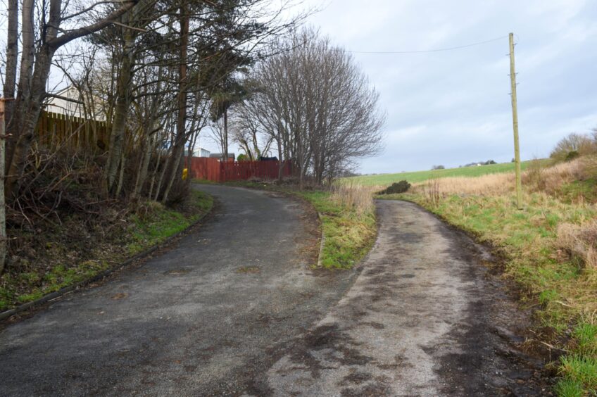 Country road in Newtonhill.