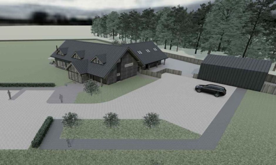 Digital rendering of the proposed Deeside farm shop and cafe 