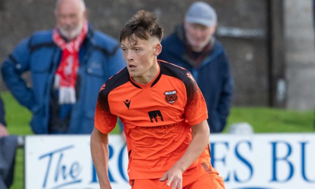Callum Haspell, pictured during his spell with Rothes, is now at Queen's Park.