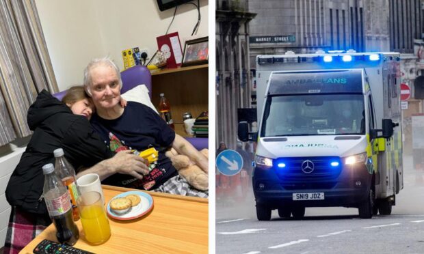 Kingswells Care Home resident Ian Watson was hospitalised with a broken hip. Image: Liz Watson.