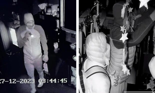 The CCTV Images show thieves entering the Fittie bar