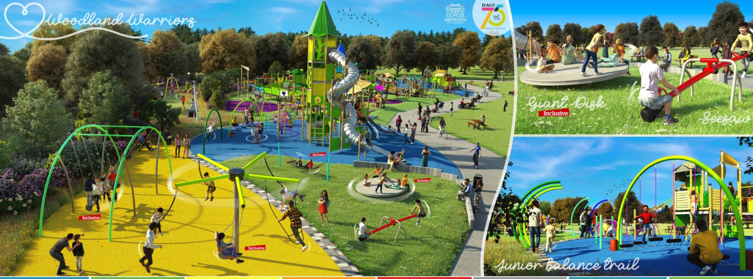 The bright plans for Hazlehead Park's £1 million playpark. Image: Aberdeen City Council