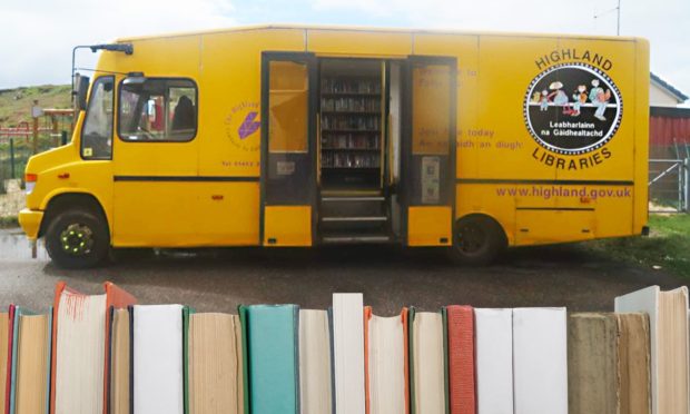 The mobile library service visits rural  communities around the Highlands