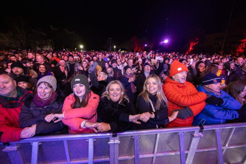 Inverness Hogmanay 2024 saw a huge crowd. Image: Paul Campbell.