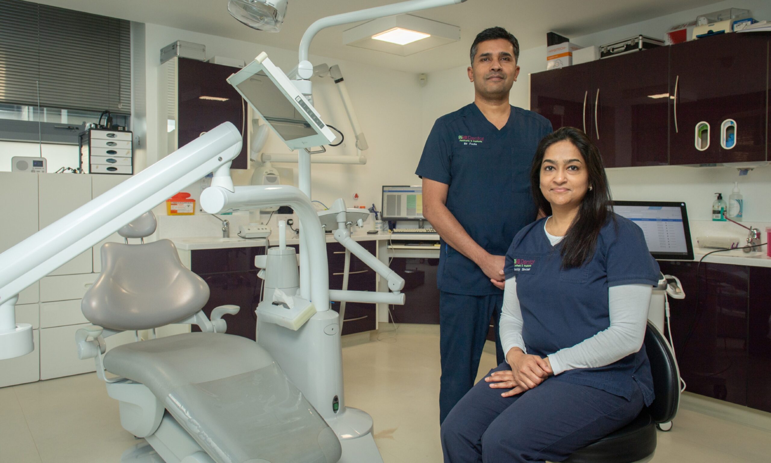 Hiranya Fadia and Dorothy Sinclair in treatment room. 