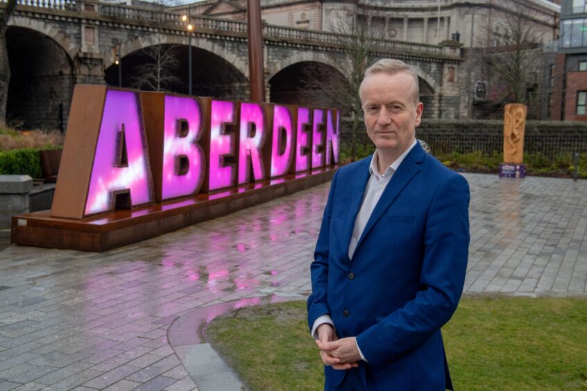 Aberdeen Inspired's Adrian Watson has promised the letters will be back in Union Terrace Gardens soon. Image: Kenny Elrick/DC Thomson