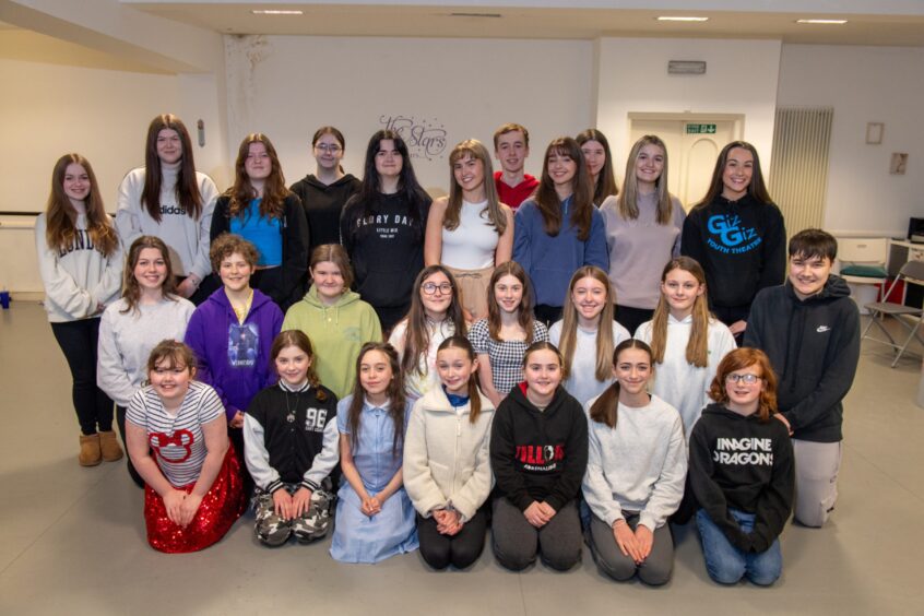 Giz Giz Youth Theatre group is rehearsing Matilda Jr at Aberdeen Academy of Dance.