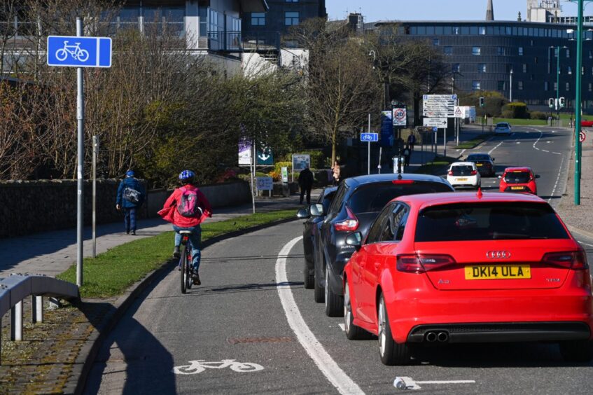 Bike lanes along the Beach Boulevard could soon be improved. Velohub is at Transition Extreme, just off the boulevard. Image: Kenny Elrick/DC Thomson