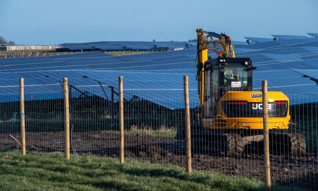 Bilbo solar farm in Peterhead where a death is being investigated