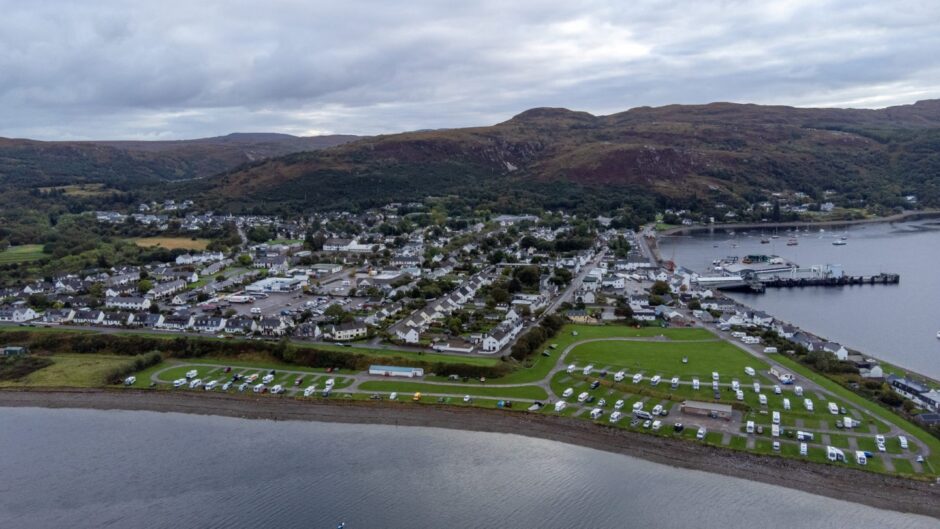 Aerial view of Ullapool