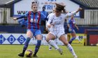 American midfielder Bella Viana in action for Caley Thistle Women in a Scottish Cup clash against Rangers, who sit atop the SWPL.