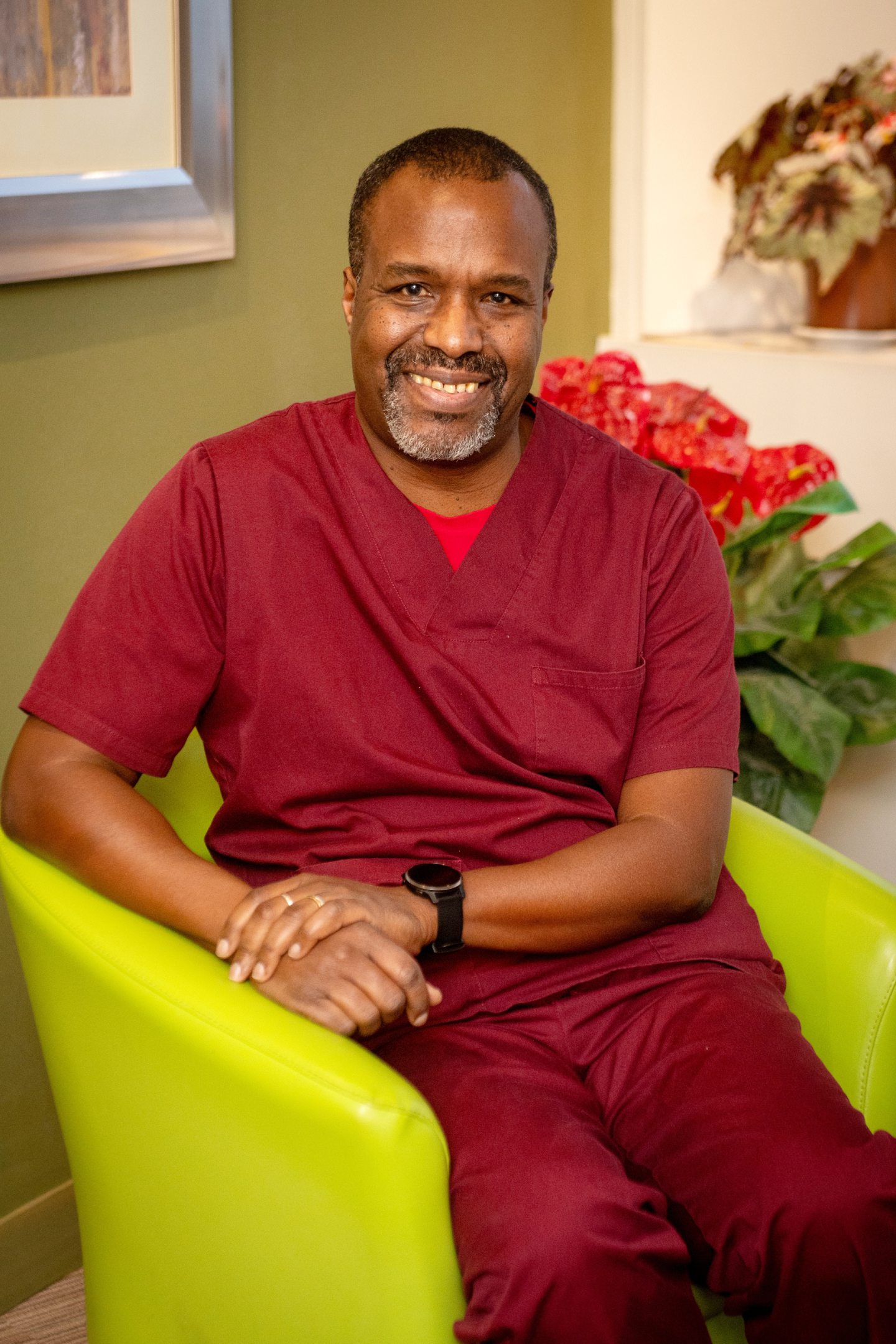 James N'Dow sits in the former Aberdeen Royal Infirmary ward that now houses UCAN