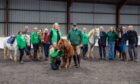 Debs Mackay, Fiona Pearson and Ian Duncan with Jemma the Shetland Pony and volunteers at the Gordon Riding for the Disabled Association and Inverurie Therapy Pony Centre. riding centre. Image Kath Flannery/DC Thomson
