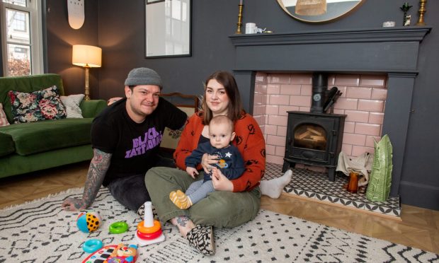 Hannah and Chris Hadden, pictured with their little boy Sully, have worked hard to create their dream home.