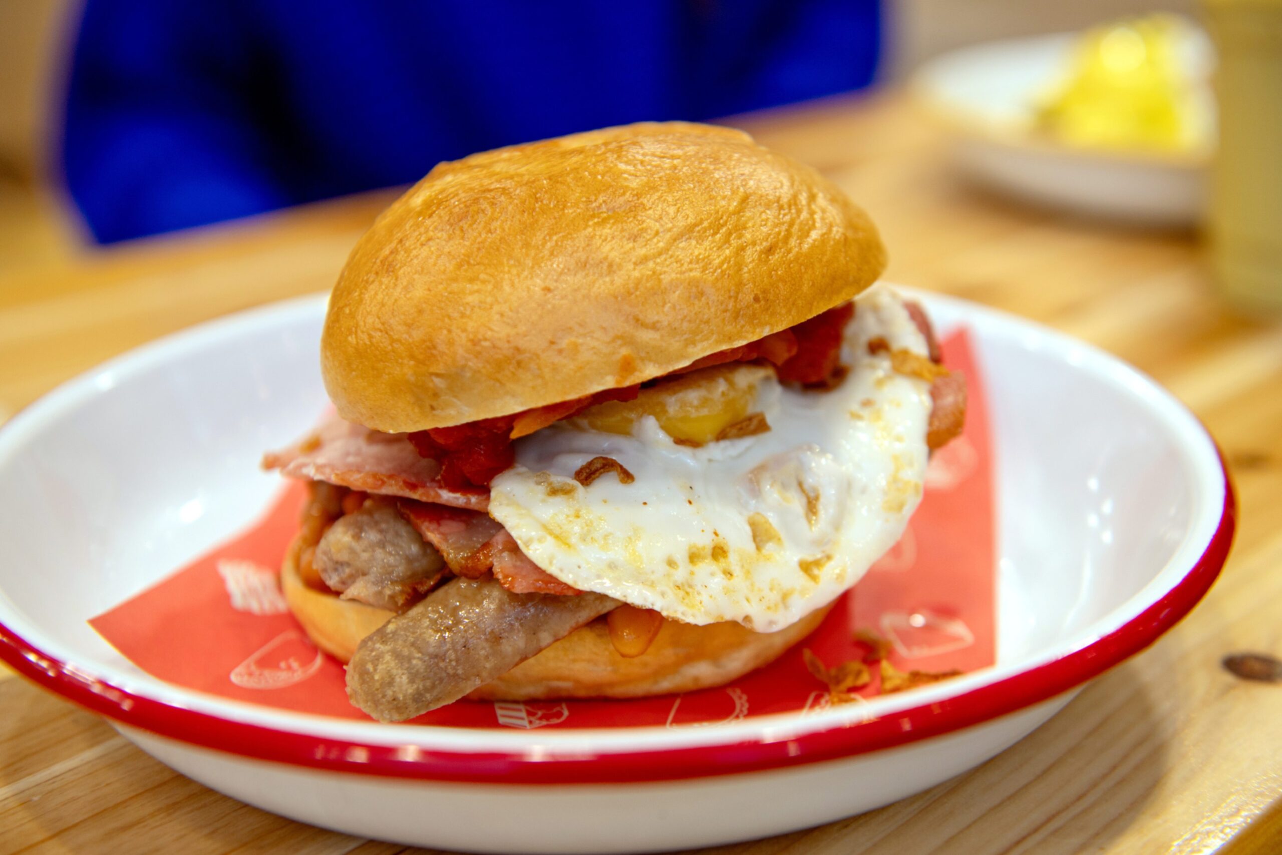 Breakfast bagel bun at Resting Brunch Face in Aberdeen.