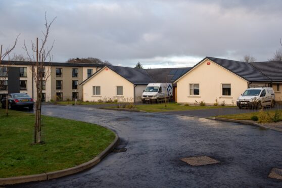 The two bungalows on Hazledene Drive sit next to the Woodlands Care Home. Image: Kami Thomson/DC Thomson