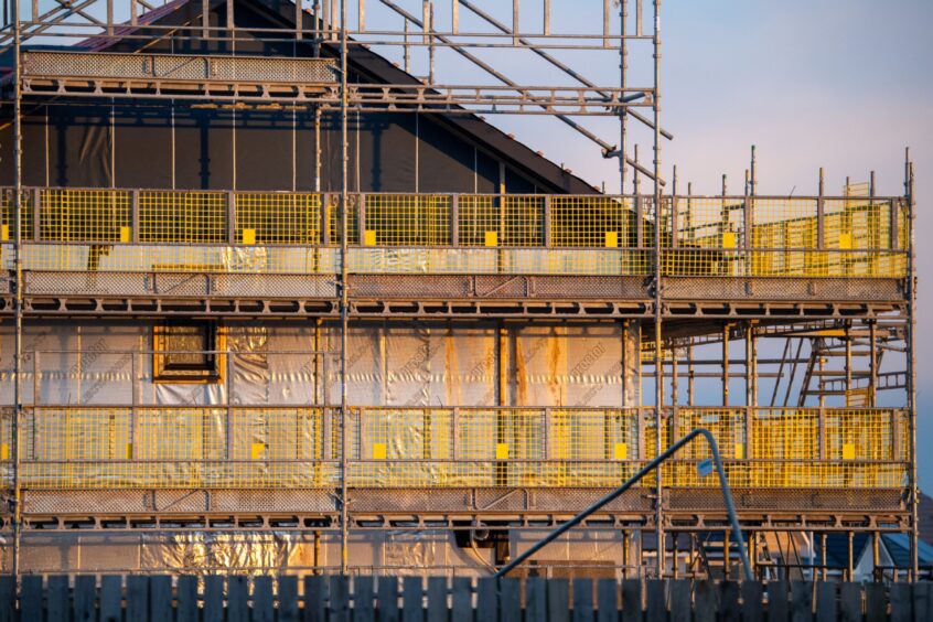 Stewarrt Milne Homes' unfinished Charleston site in Cove, Aberdeen.