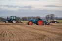 Overall and reserve winners Ian McDonald and Jock Sivewright ploughing at the Grampian Supermatch near Fyvie. Picture by Kami Thomson/DC Thomson.
