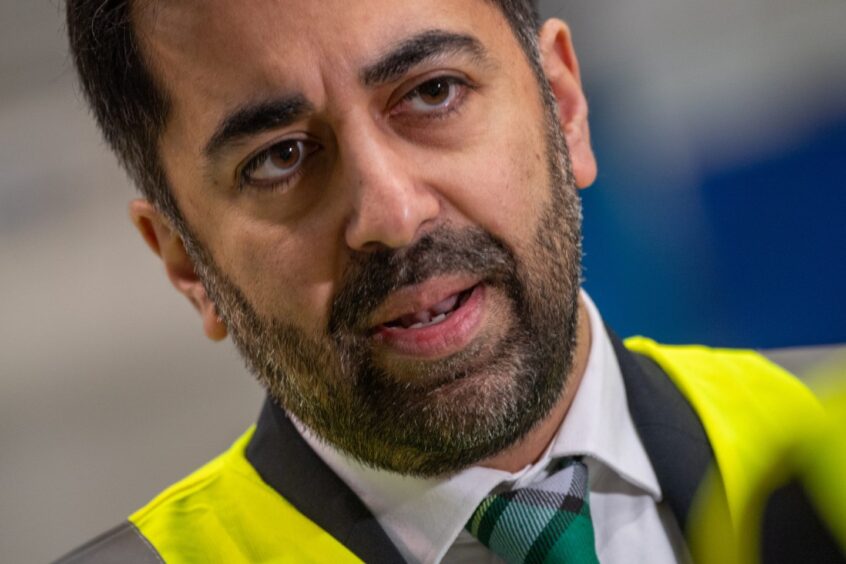 First Minister Humza Yousaf during his visit to Verlume in Aberdeen. 