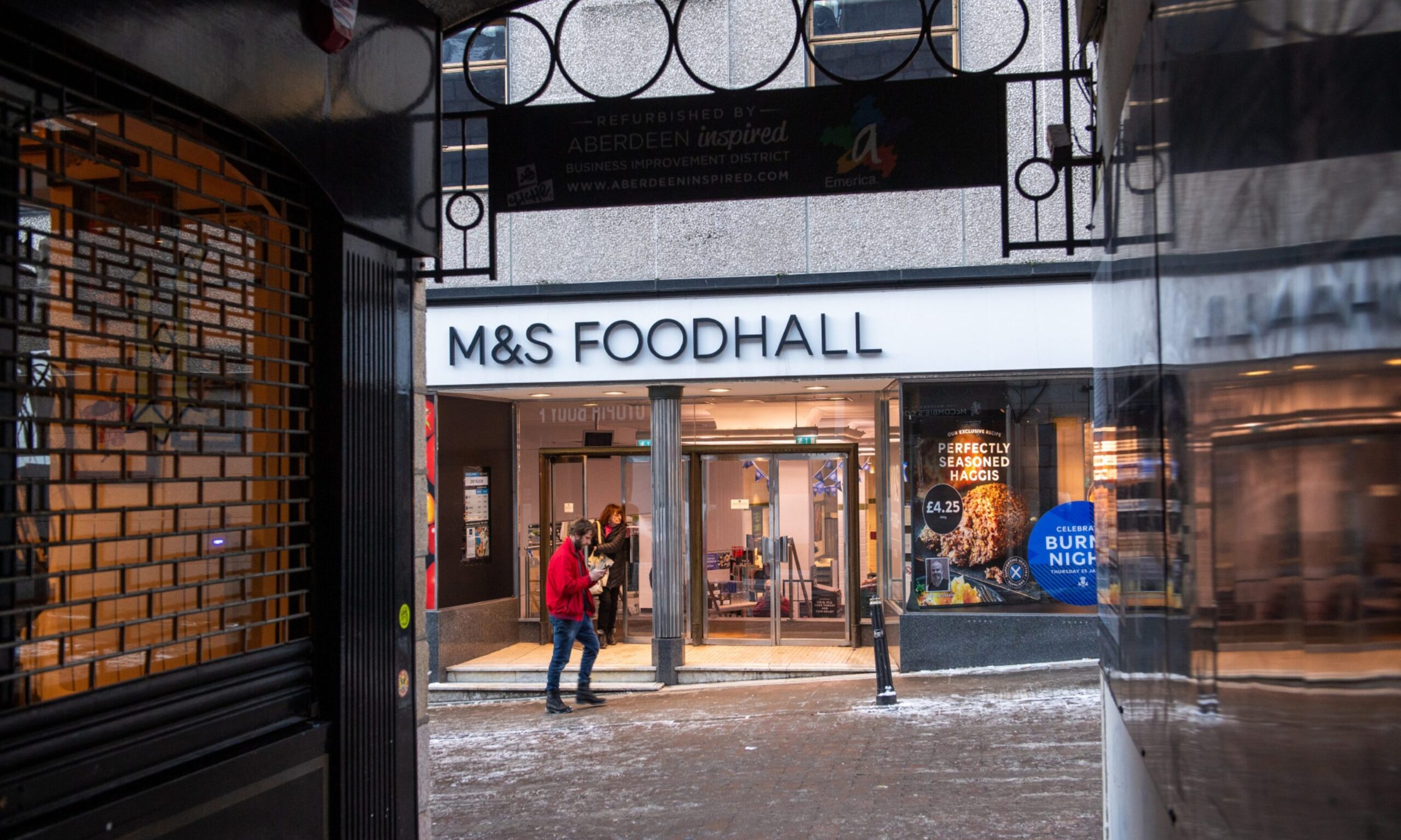The food hall as seen from McCombie's Court