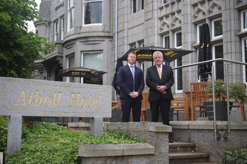 Richard Nicoll and Gordon Sinclair at the Atholl Hotel.