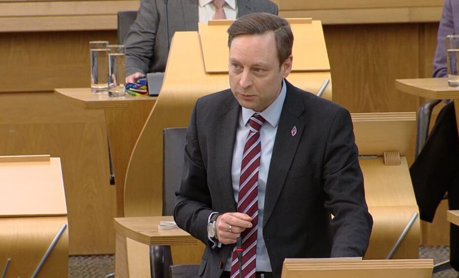 North East Conservative list MSP Liam Kerr said the Marks and Spencer closure would come as a "devastating blow" to the city centre. Image: ScottishParliament.tv