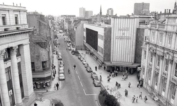 1982: Marks & Spencer's flagship Aberdeen store on St Nicholas Street. Image: DC Thomson
